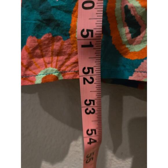 Farm Rio x Anthropologie Women's Pleated Palm Midi Dress Multicolor M - Picture 6 of 13